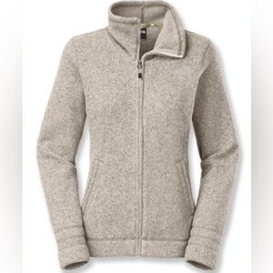 North Face Tan Fleece Zip Up Jacket